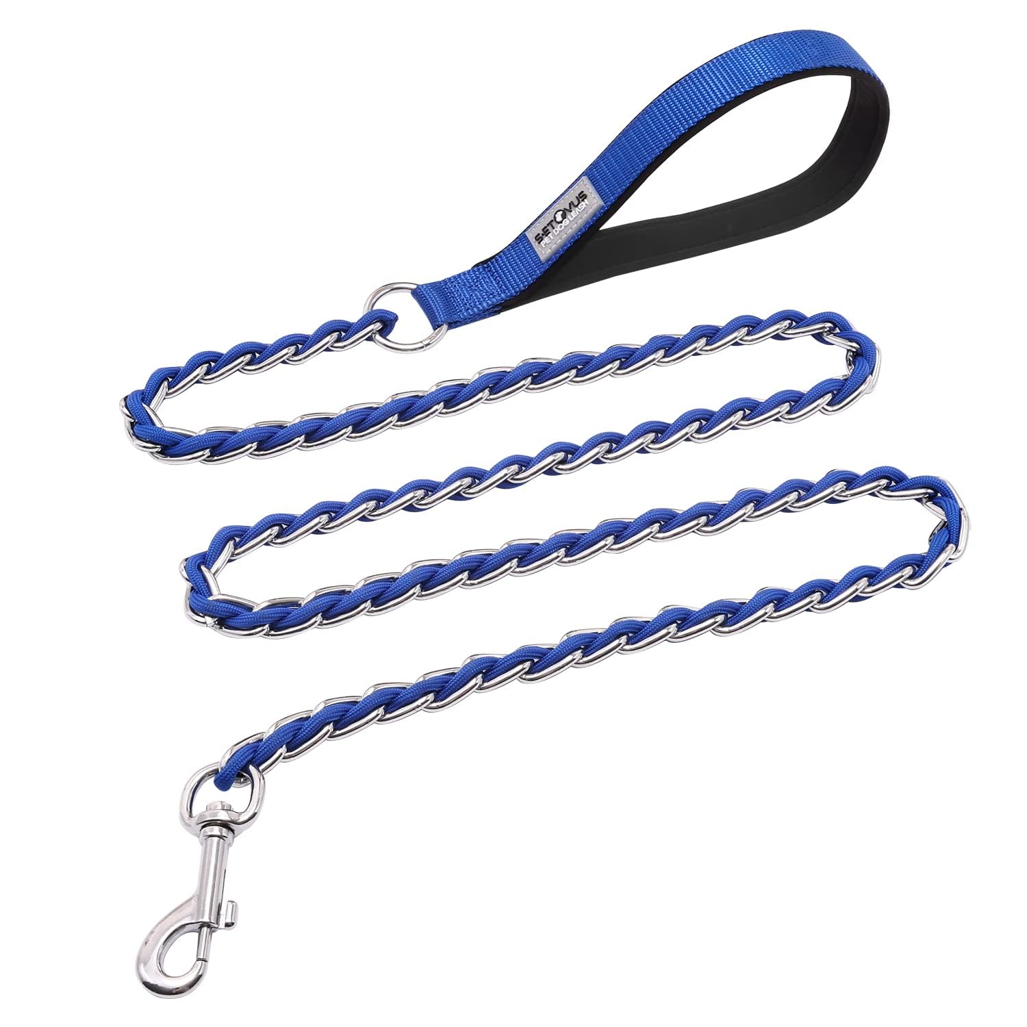 S-Etovus Dog Leash Chew Proof, Chain Leash Anti Chew Dog Leash For Large Dogs Heavy Duty, Indestructible Metal Leash Anti Bite C