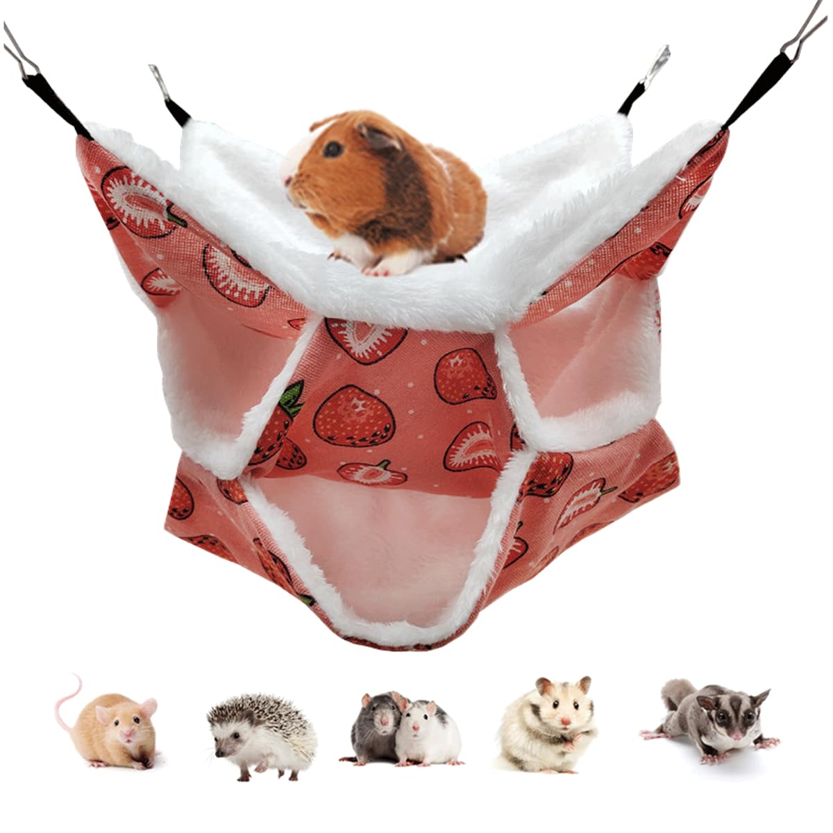 Rat Ferret Hammock Toys Cage Accessories, Guinea Pig Hideout Tunnel, Warm Bed For Rat Ferret Guinea Pig Sleep Hide And Play (5.T