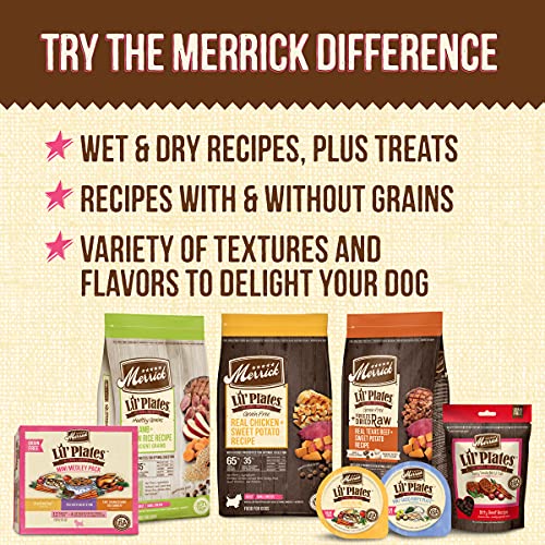 Merrick Lil Plates Bitty Beef Recipe Grain Free Small Breed Dog Treats - 5 oz. Pouch