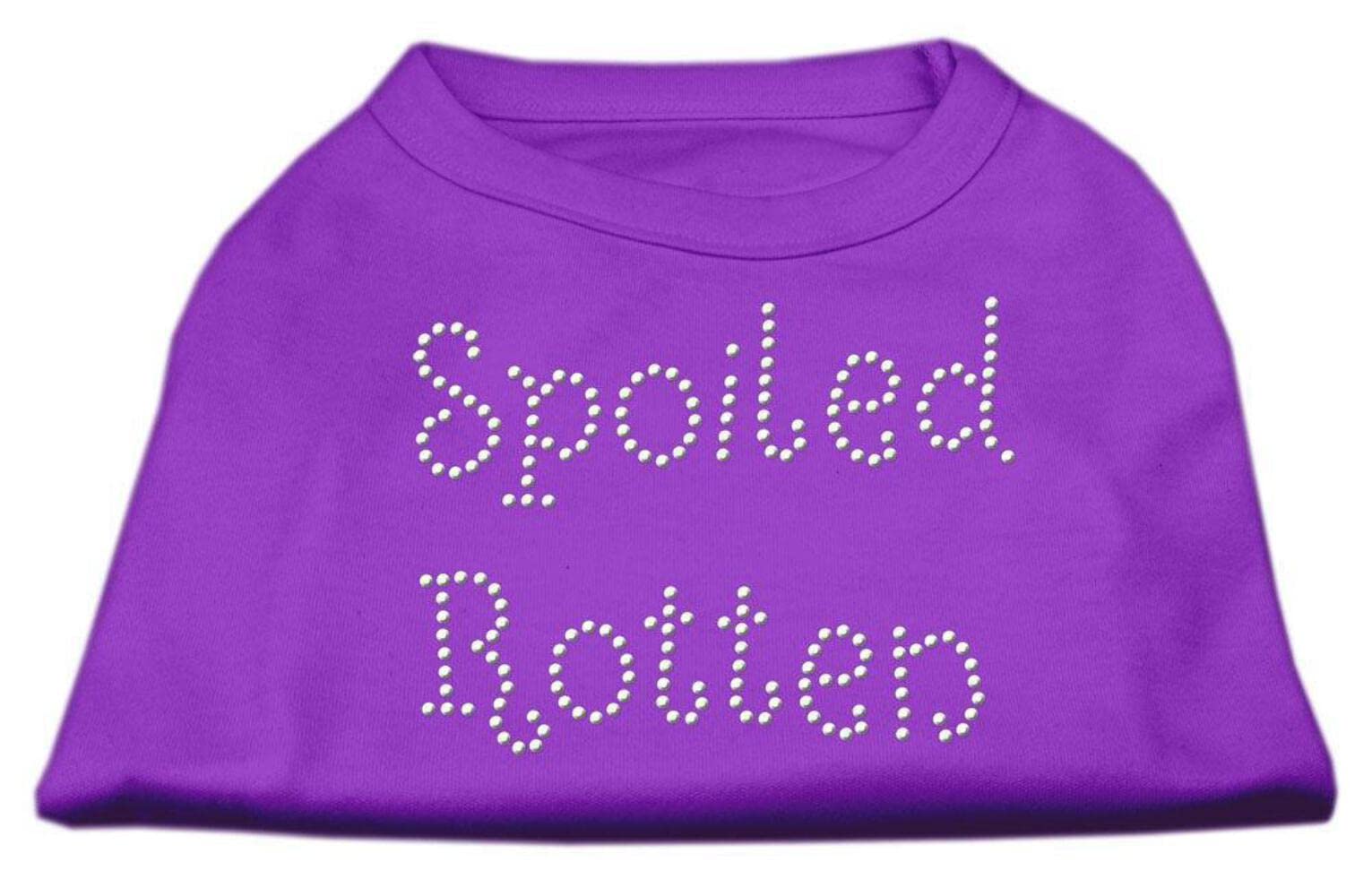 Mirage Pet Products Spoiled Rotten Rhinestone Pet Shirt, 3X-Large, Purple