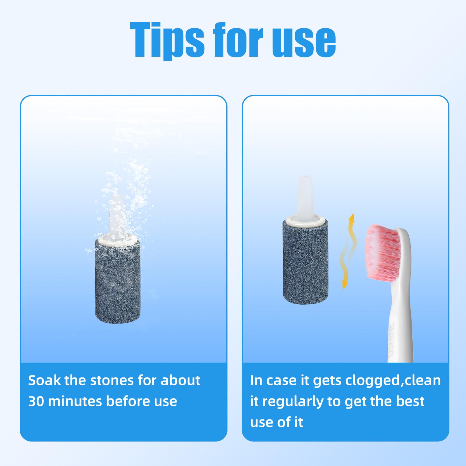 Aquaneat Aquarium Air Stones 1 Inch 12Pcs, Bubble Stone, Fish Tank Airstones, Aerator Stone Bubble Diffuser, Air Pump Accessories For Aquariums, Fish Tanks, And Hydroponics