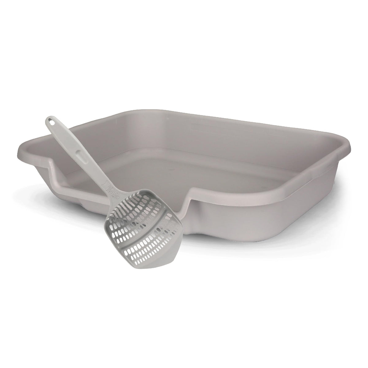 Kittygohere Senior Cat Litter Box 1 Pack, Large Misty Gray Low Entrance Kitty Litter Box, Sized For Cats Comfort, Perfect For Se