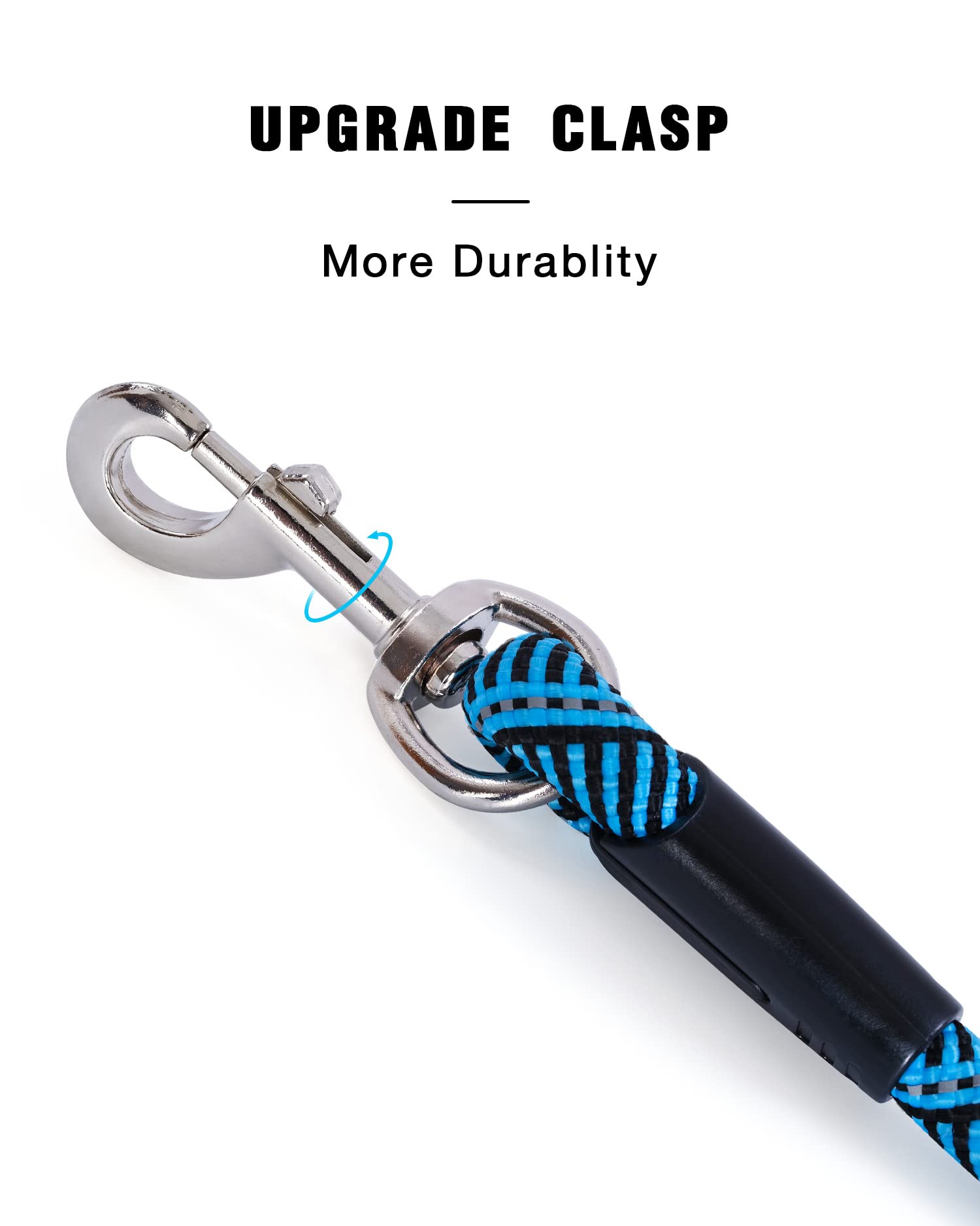 Long Dog Leash With Reflective Threads 15Ft 20Ft 30Ft 50Ft,Heavy Duty Bungee Dog Leashes For Small Medium Large Dogs,Shock Absorbing Training Leash For Walking,Hunting,Camping&Yard