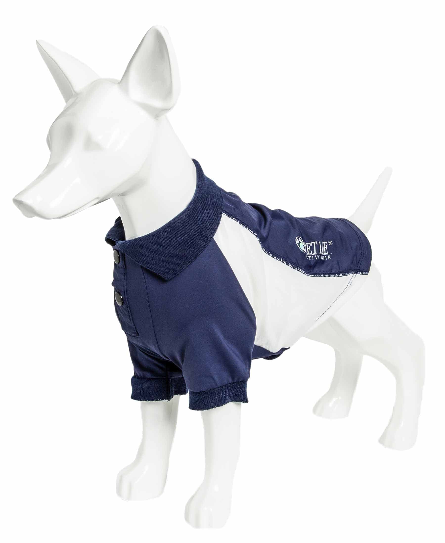 Pet Life  Active 'Barko Pawlo' Stretchy Fitness and Yoga Dog T-Shirt - Dog Polo Featuring 4-Way Relax-Stretch and Quick Dry Tech