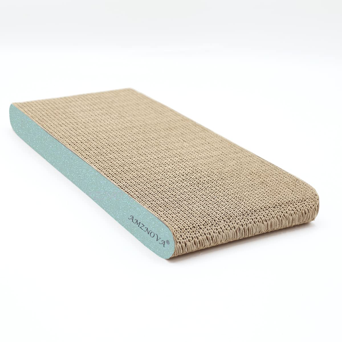 Amznova Cat Scratcher, Scratching Pad, Durable Recyclable Cardboard With Catnip, Narrow, Glitter Green