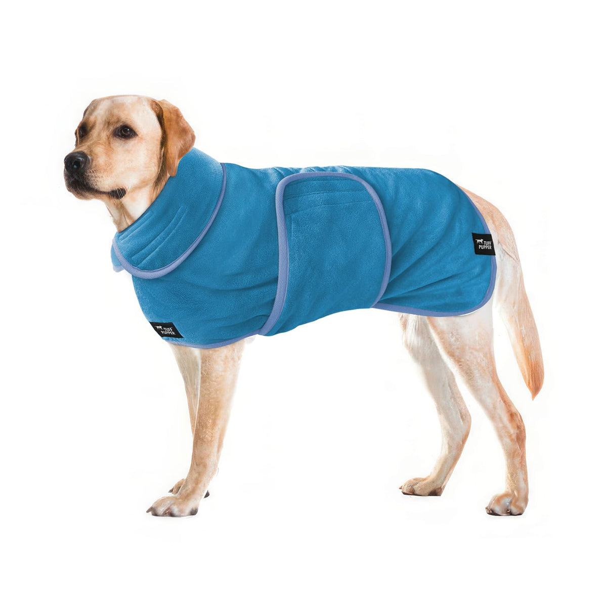 Tuff Pupper Fast Drying Dog Bath Robe | 800 Gsm Plush Dog Towel Bathrobe/Dressing Gown | Super Absorbent Pet/Puppy Bathrobe | Ad