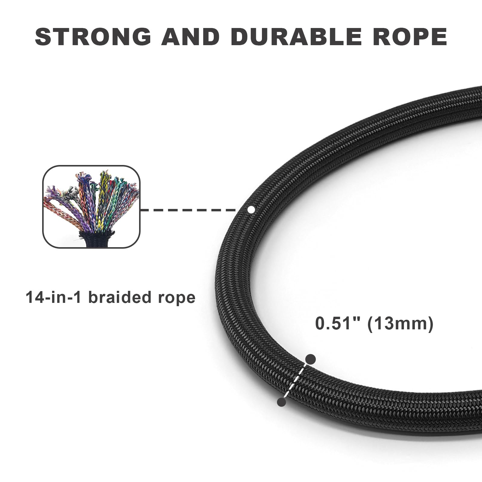 MORXIL Rope Dog Leash, 4 ft Heavy Duty Dog Leash with Aviation Aluminum Auto Locking Carabiner, Strong Nylon Dog Lead for Small,