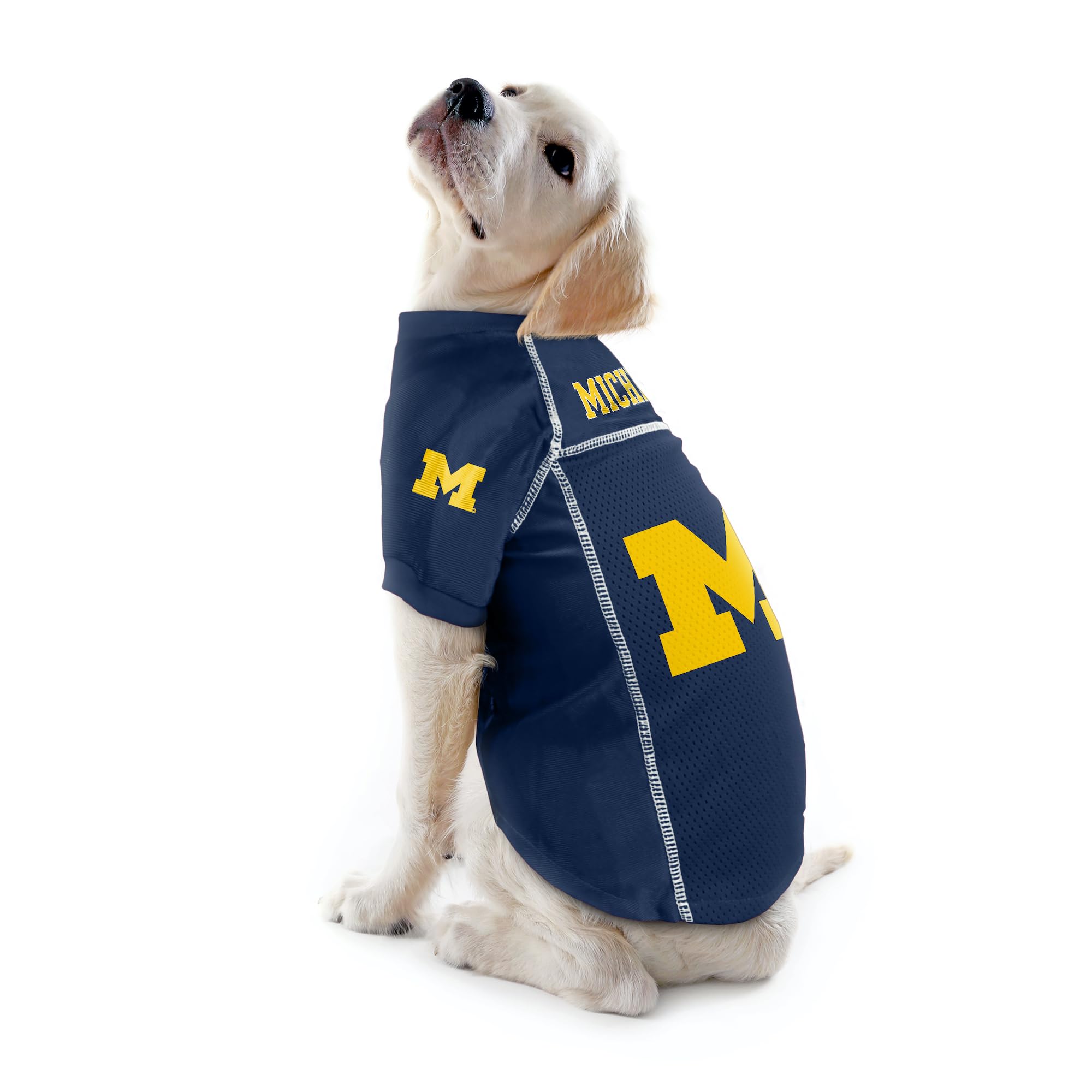 Littlearth Unisex-Adult Ncaa Michigan Wolverines Basic Pet Jersey, Team Color, X-Small