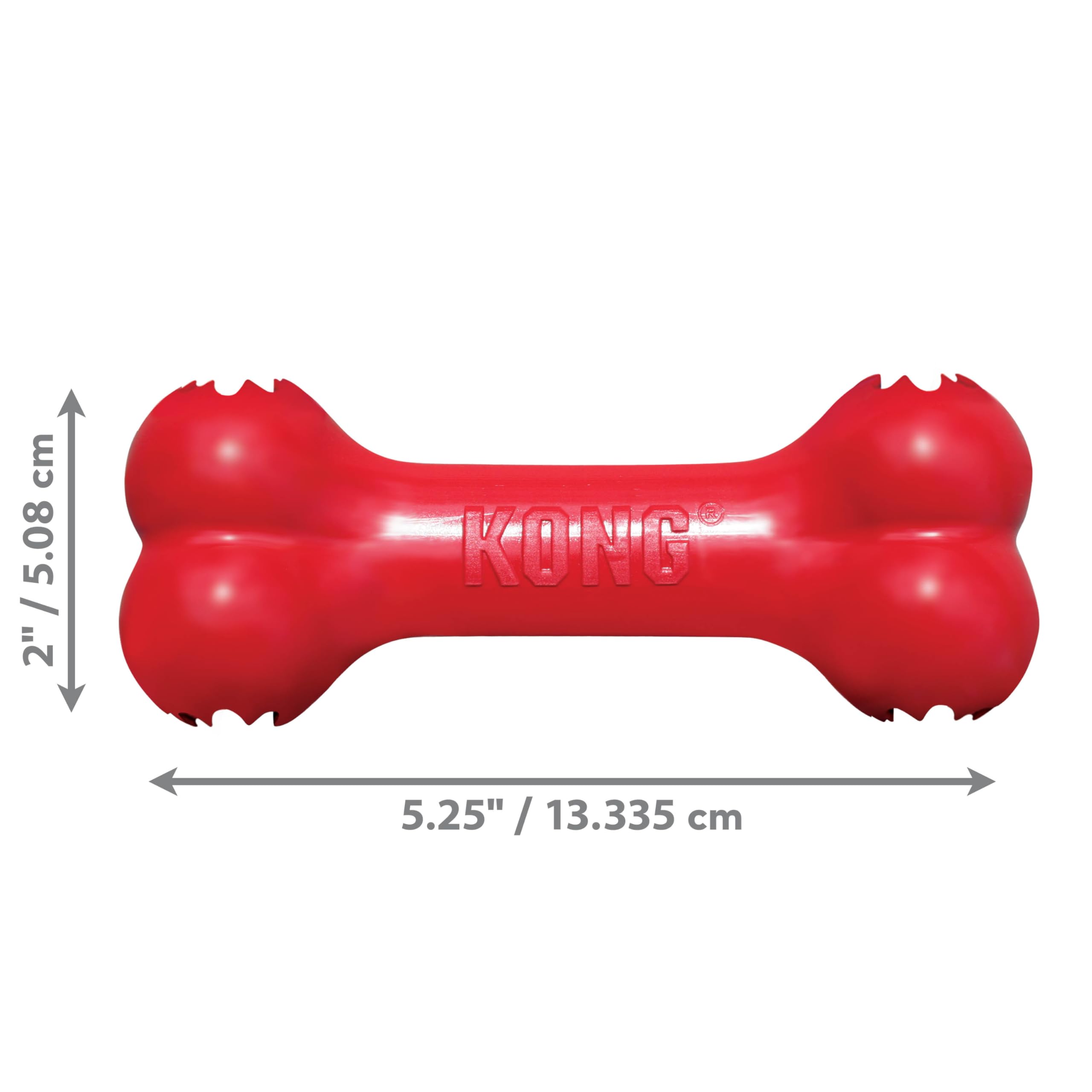 Kong Goodie Bone - Classic Durable Natural Rubber Dog Bone, Supports Mental Engagement - Treat Dispensing - Red - For Small Dogs
