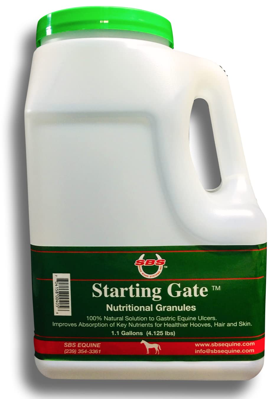 SBS Equine Starting Gate Granules for Horses | Horse Calming Supplement That Prevents & reverses gastric Equine Ulcers (1.1 Gall