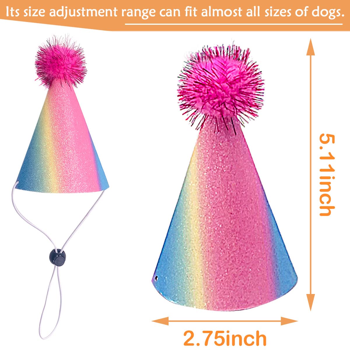 Jpgdn 6Pcs/Pack Dog Birthday Hat Party Hats Supplies For Small Medium Boy Girl Doggie Puppies Cat Kitten Decorations Grooming Ac