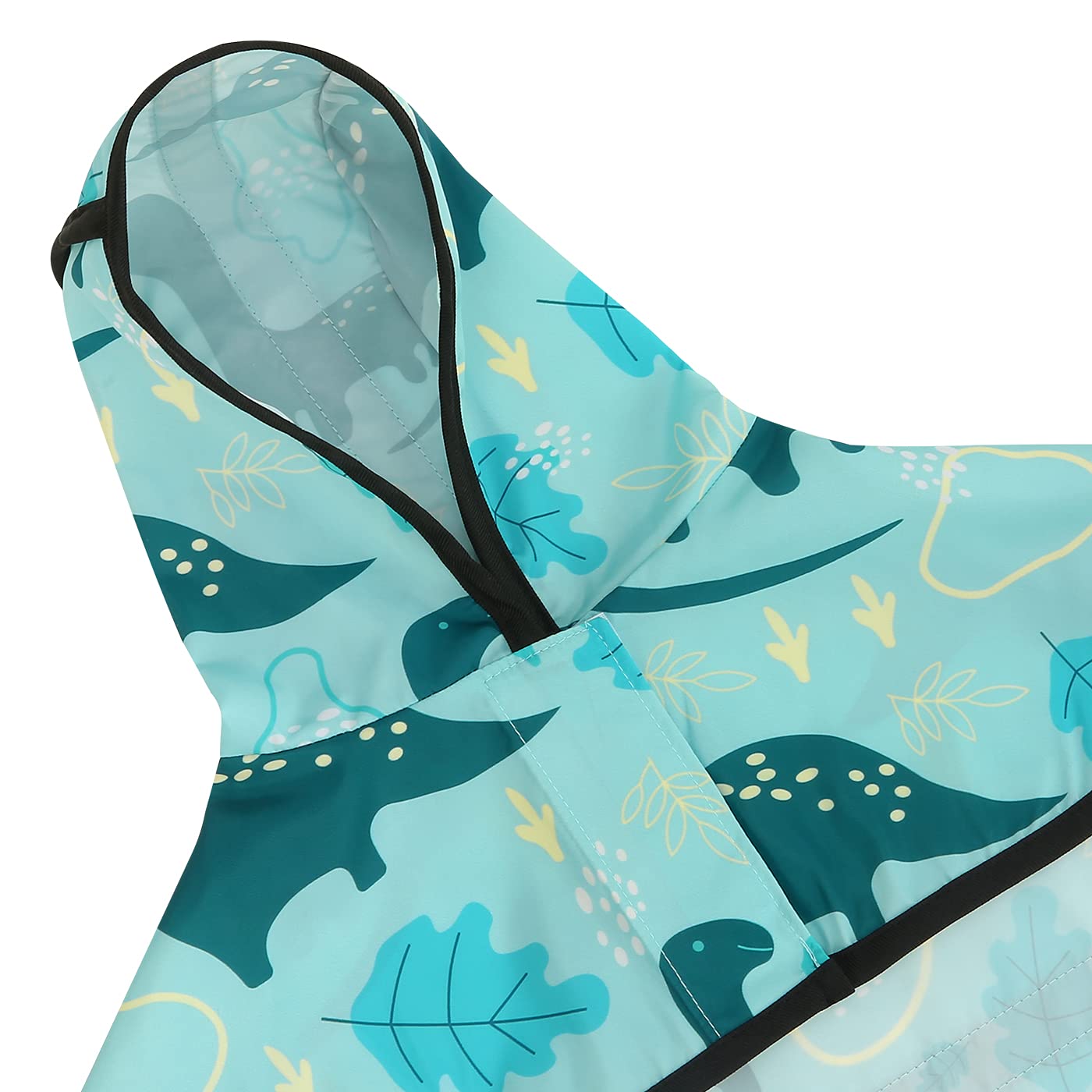 Hde Dog Raincoat Hooded Slicker Poncho For Small To X-Large Dogs And Puppies Dinosaurs - M
