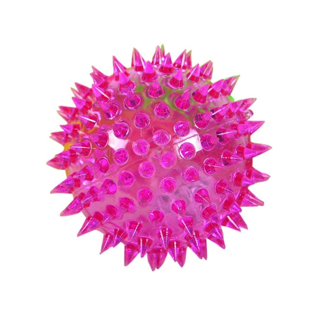 Pups&Pets LED Whistle Squeaky Squeaker Sound Ball Puppy Dog Cat Pet Chew Playing Rubber Ball Toy 2 Pieces (Multicolore)