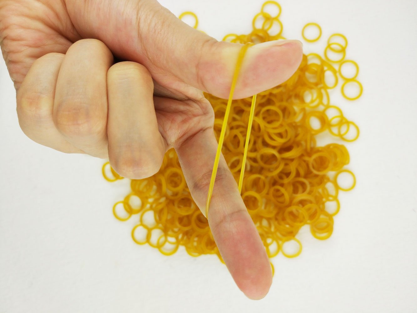 Hixixi 500pcs Rubber Bands for Pets - Yellow DIY Hair Bows, Grooming Topknot, 0.5inch