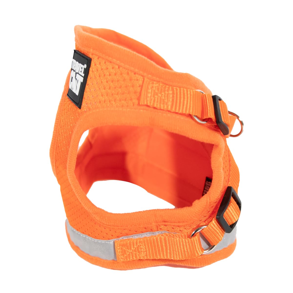 Travel Cat Harness And Leash Set - Adjustable Fit Mesh Cat Harness And Reflective Strap - Comfort Escape Proof Harness For Cats, Kitten For Outdoor Walking, Hiking (Medium, Orange)