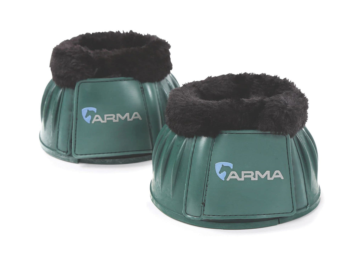 Shires Equestrian Equine Horse Arma Fleece Overreach Green Pony Bell Boots
