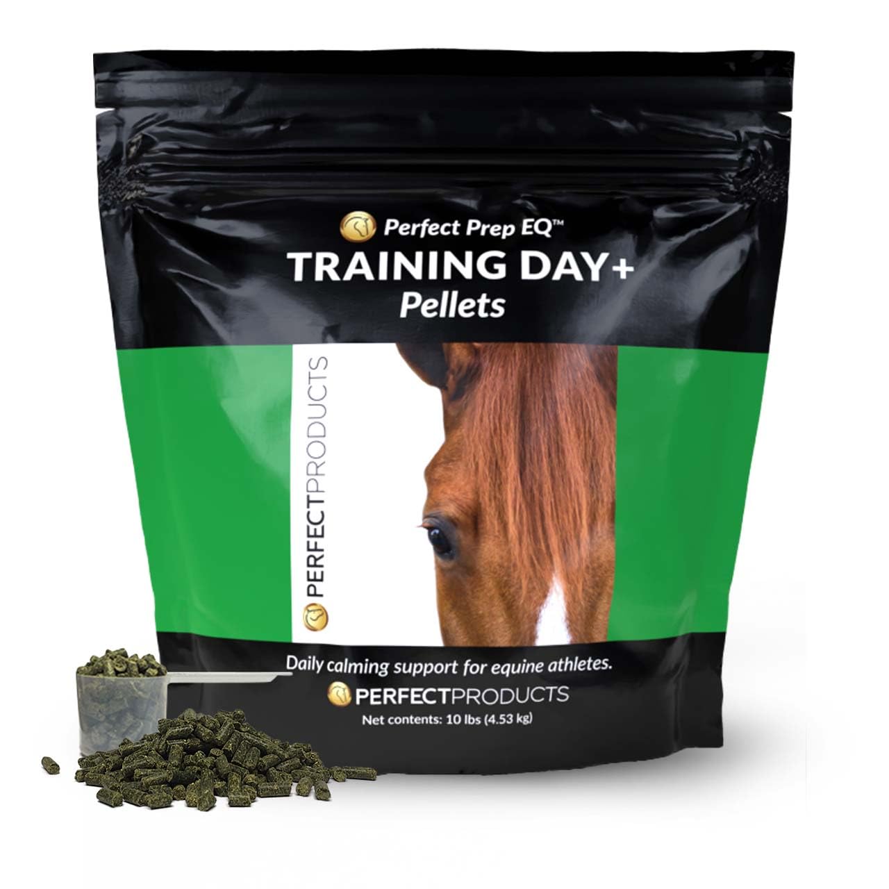 Perfect Prep EQ Training Day+ Pellets Show Safe Horse Calming Supplement (10 lb)