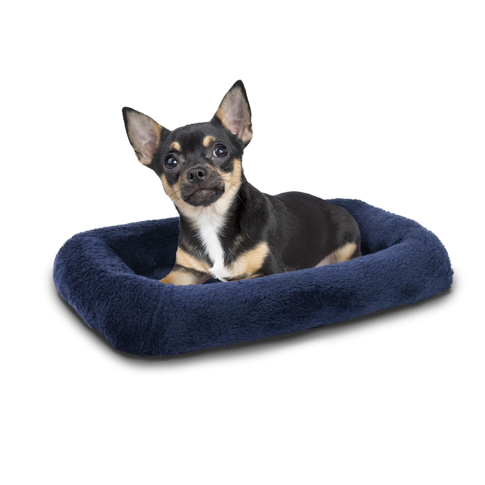 Patas Lague Bolster Dog Bed For Extra Small Dogs 16''X12'', Soft Warm Foam Pet Sofa Bed, Machine Washable Pet Cat Crate Mat For 