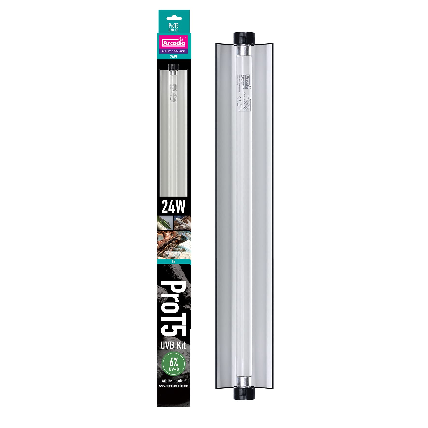 Arcadia Pro T5 Uvb Lighting Kit - 24W - Forest