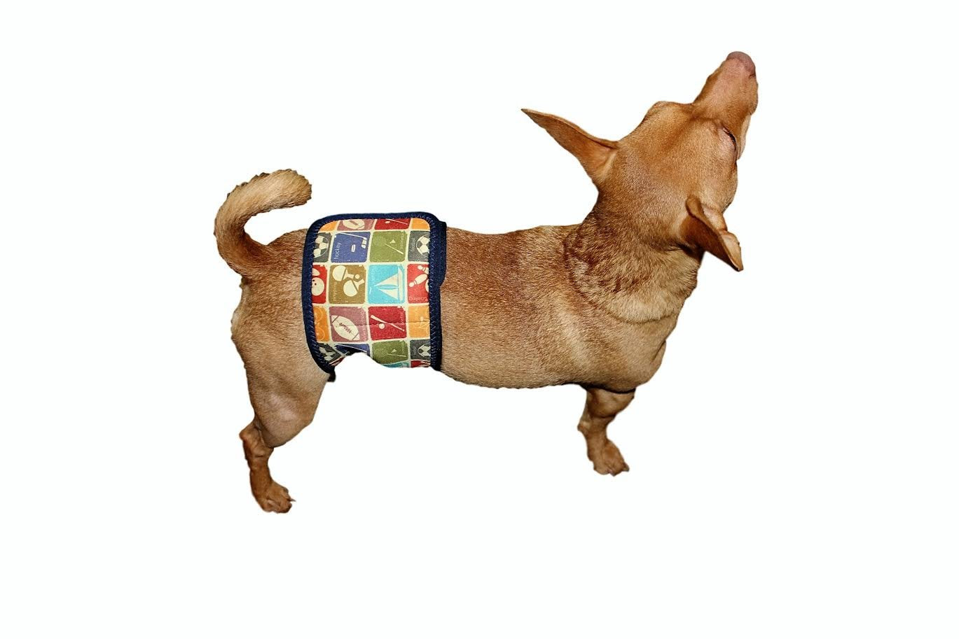 Set - 3Pcs Dog Diaper For Male Belly Band Neoprene Reusable Washable For Small And Big Large Dogs Puppy (Set Of 3 Colors, M: Waist 13' - 15')