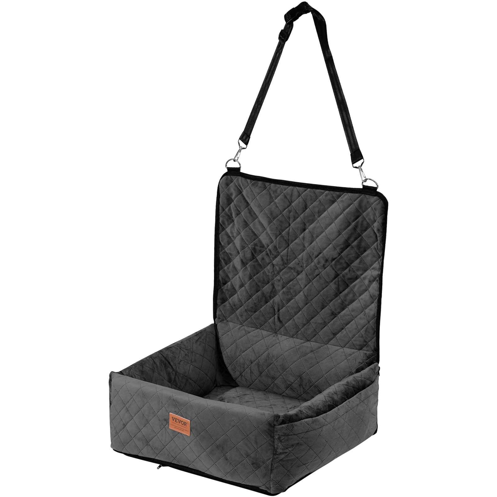 Vevor Dog Booster Car Seat Pet Car Seat For Small Medium Dog Up To 40 Lbs Black