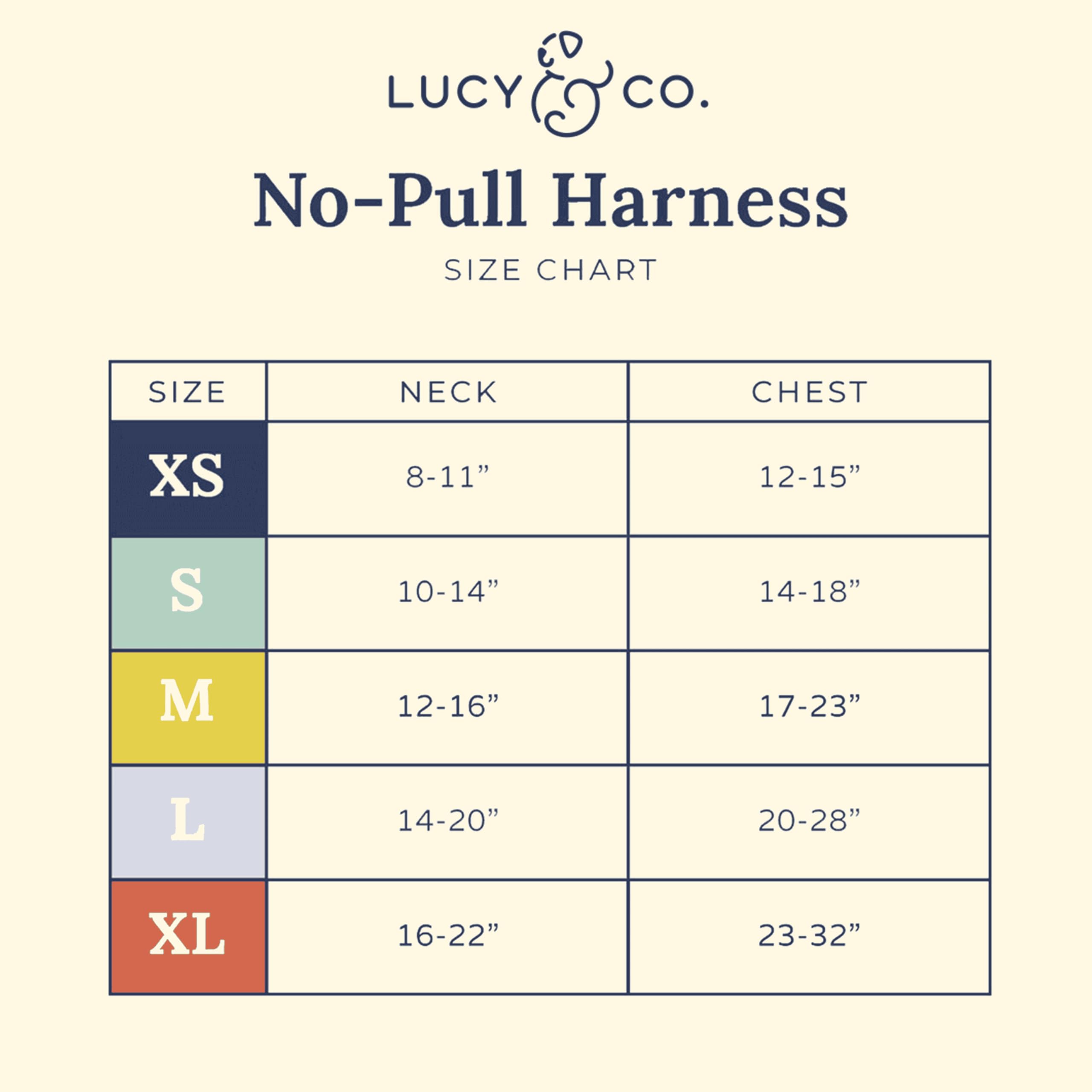 Lucy & Co. Cute No-Pull Santa Land Frost Harness - Stop Pulling & Walk Easy - Harness Available in XS-XL for Small, Medium, and