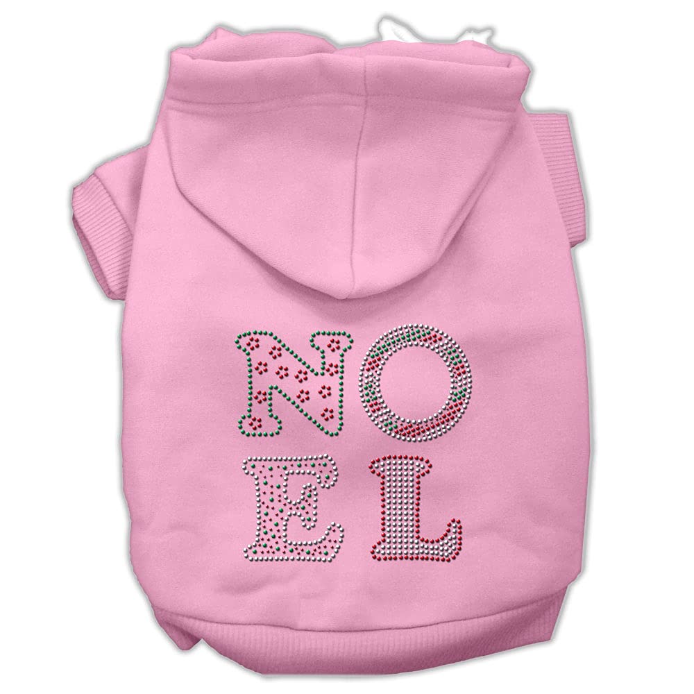 Mirage Pet Products 12' Noel Rhinestone Hoodies, Medium, Pink