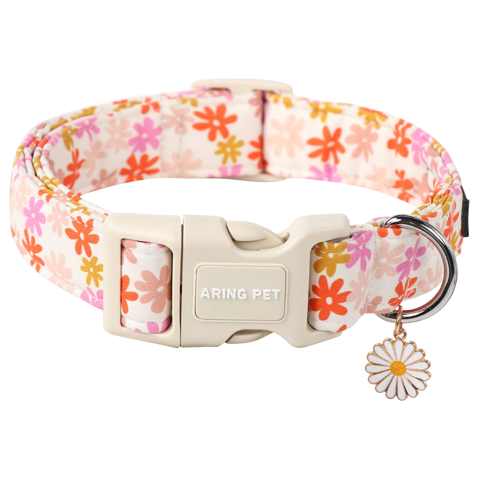 Aring Pet Summer Dog Collar-Cute Dog Collars For Small Dogs, Adjustable Cotton Sunflower Pet Collars Puppy Collar For Small Medi