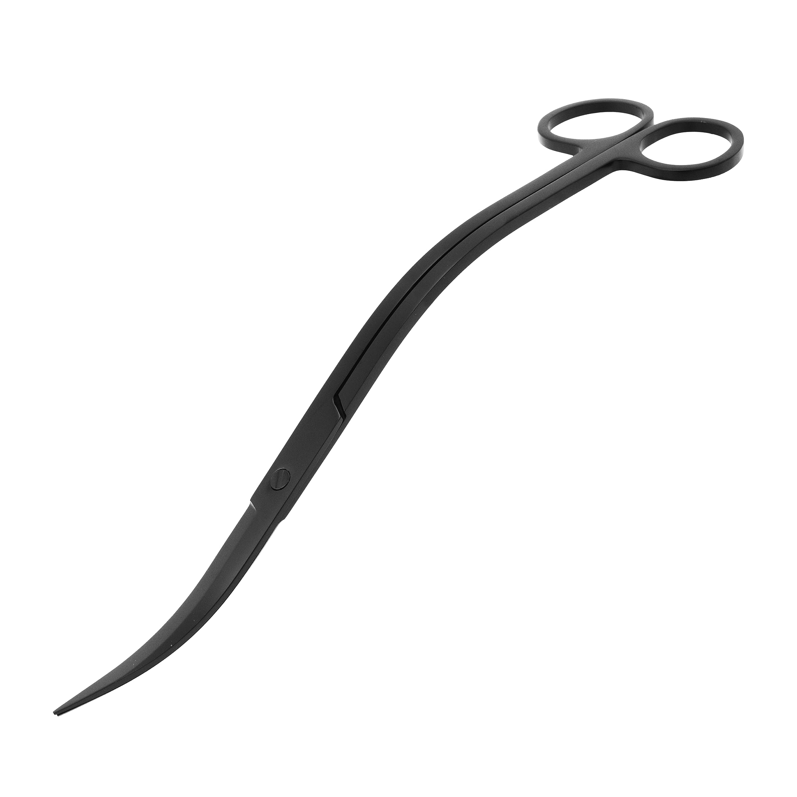 Mandala Crafts Stainless Steel Curved Aquarium Scissors - Aquarium Extra Long Scissors for Aquatic Plants - Black Wave Scissors 