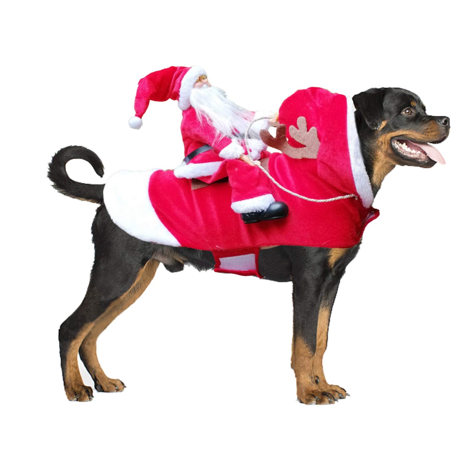 Bwogue Santa Dog Costume Christmas Costume For Dogs, Adjustable Size, Breathable Material, Great Gift For Small Medium Large Dog