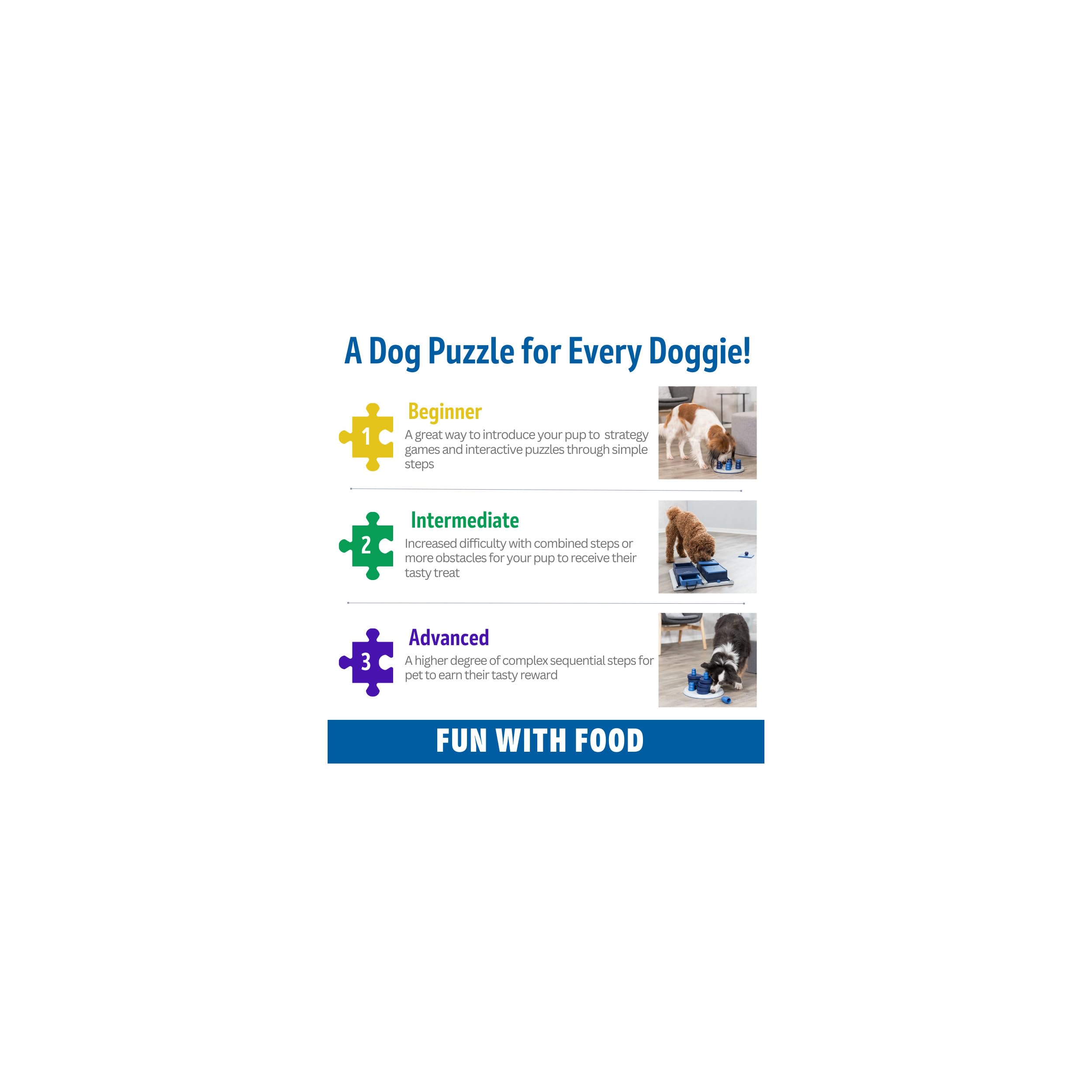 TRIXIE chess Strategy game, Advanced Dog Puzzle Toy, Level 3 Activity, Treat Puzzle, Interactive Play, Enrichment