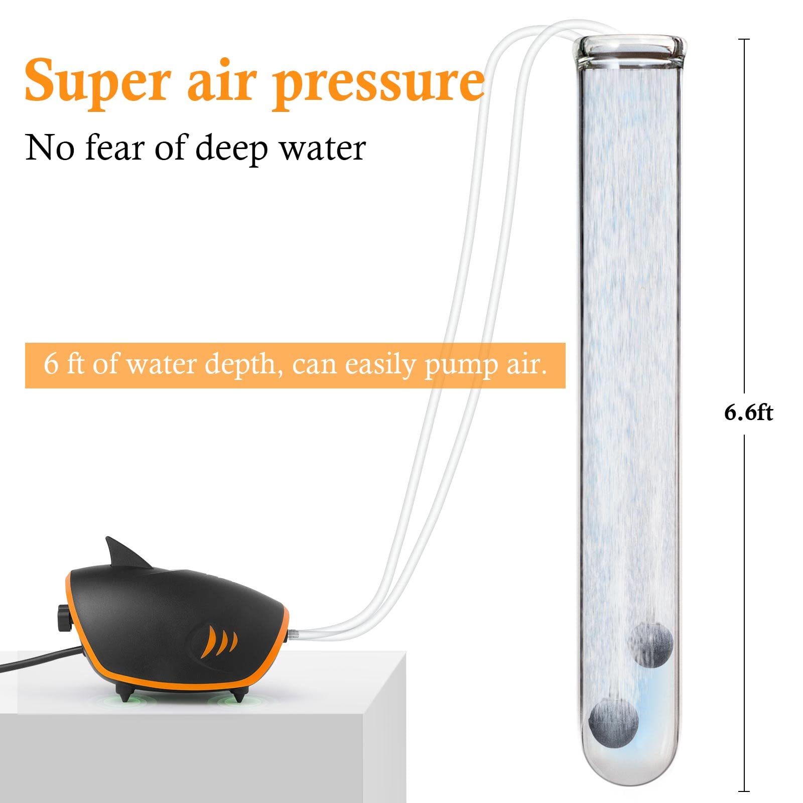 Hitop 110Gph Powerful Aquarium Air Pump: Qiuet 2-Outlets Aquarium Aerator, Adjustable Fish Tank Air Pump With Accessories, For 20-200 Gallon Tank