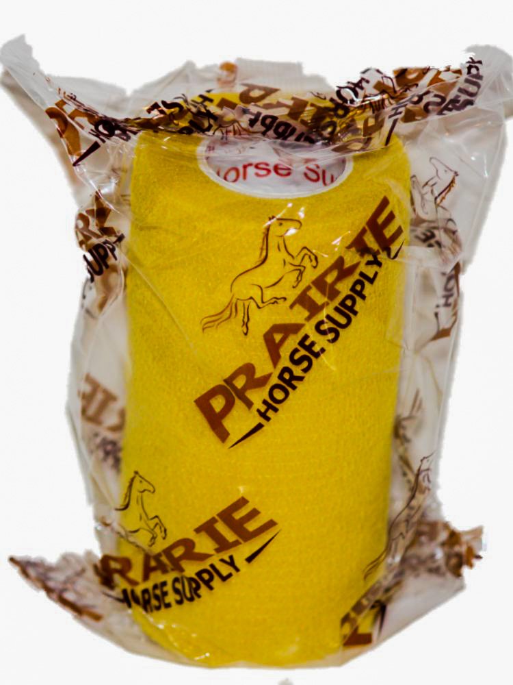 3 Inch Vet Wrap Tape Bulk (Yellow) (Pack of 12) Self Adhesive Adherent Adhering Flex Bandage Grip Roll for Dog Cat Pet Horse