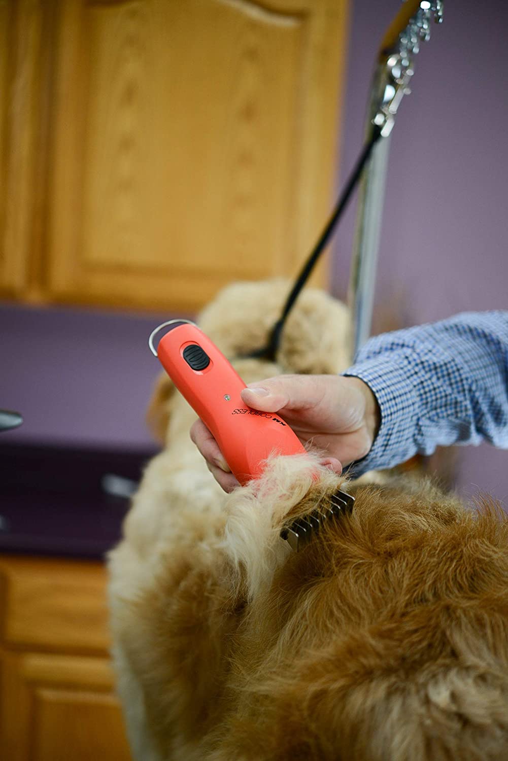 Wahl Professional Animal Stainless Steel Attachment Guide Comb Detachable Blade Pet Clippers - #0, 5/8 Inch Cut Length (3375-100), Yellow