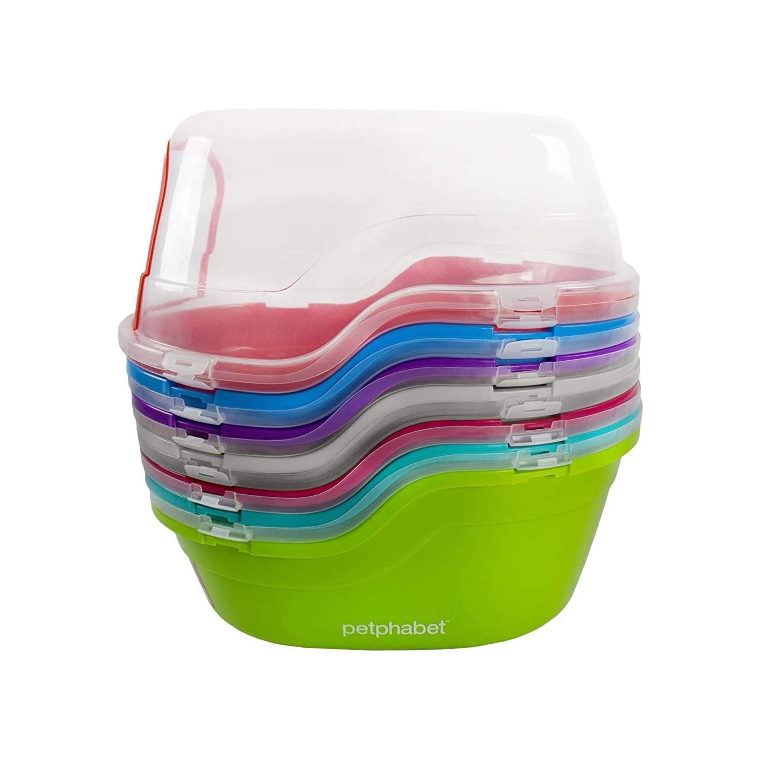 Petphabet Jumbo Hooded Cat Litter Box, Extra Large Gray