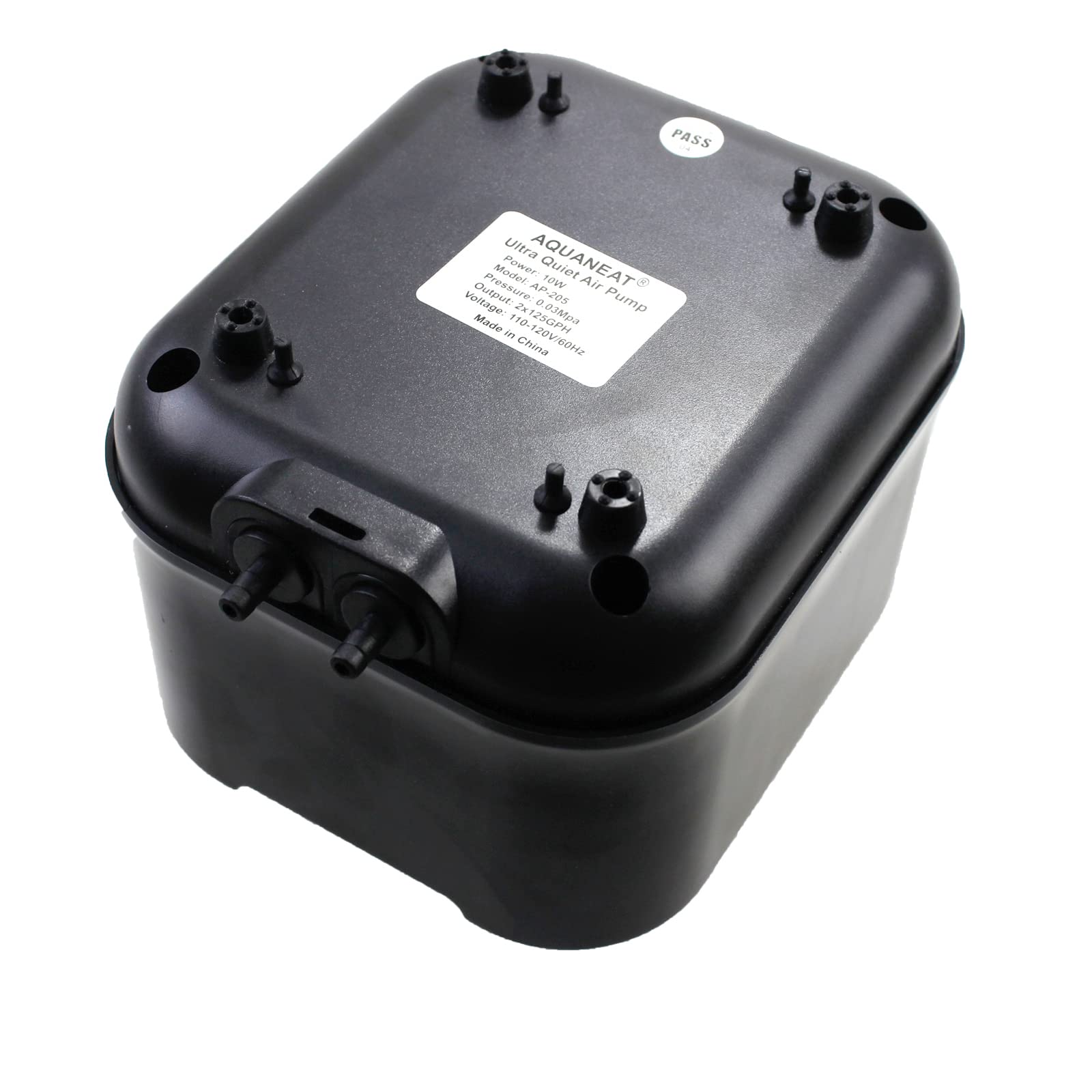 Aquaneat Powerful Aquarium Air Pump, 250Gph, 10W, Dual Outlets, For Up To 300 Gallon Fish Tank, Super Quiet Oxygen Aerator With Gang Valves, Adjustable Hydroponic Air Bubbler Pump