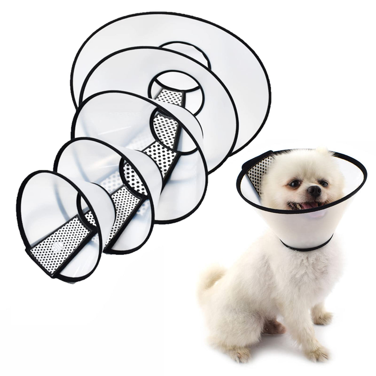 Care 4U Dog Cone Collar Soft, Cat Cone Collar For After Surgery Anti-Bite Lick,Elizabethan Collar For Large Dogs Medium Dogs Sma