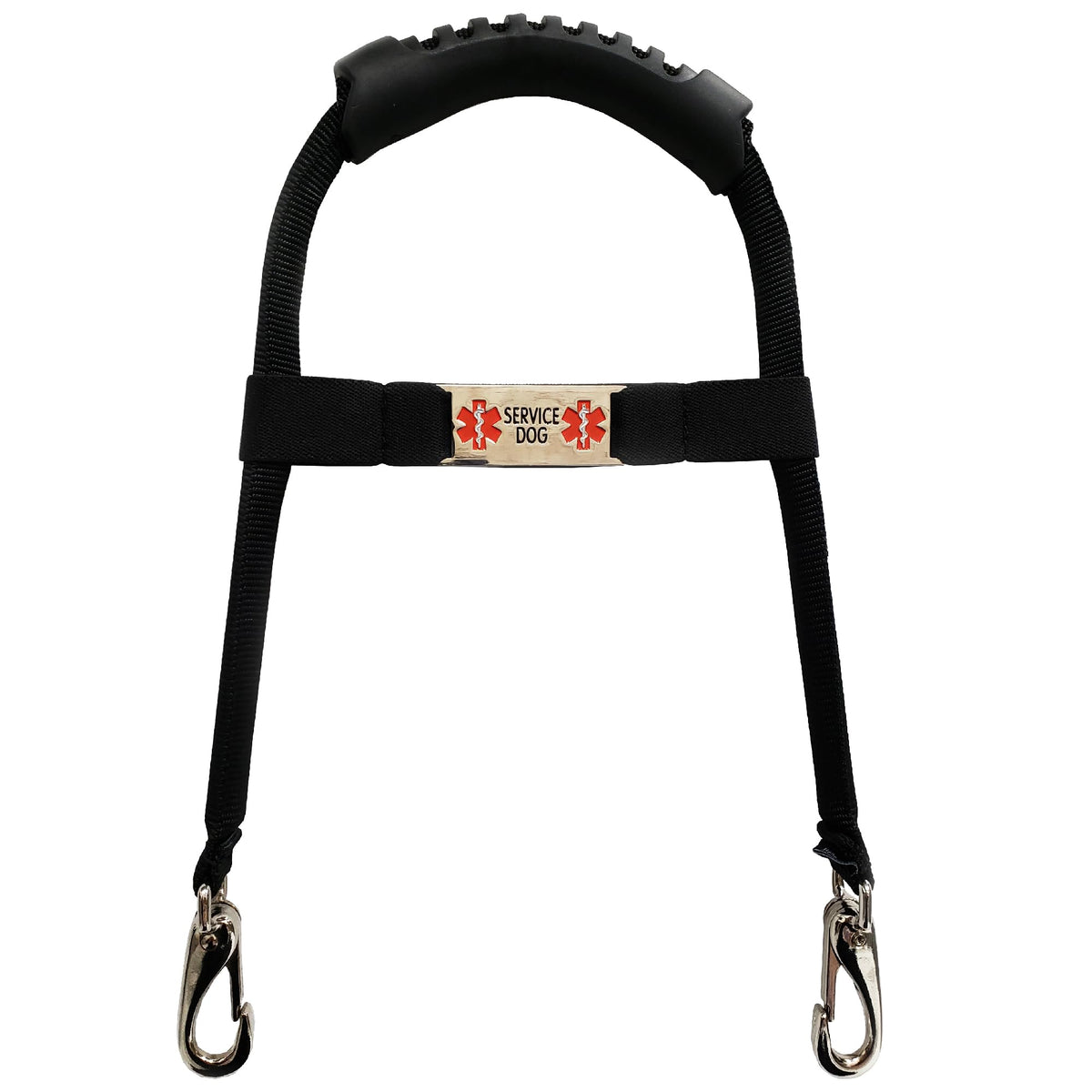 Activedogs Service Dog Handle, 12 Inch, Solid Core Aluminum, T-Shape Or Round Or Rectangular, Made In Usa, Includes Molded Rubbe