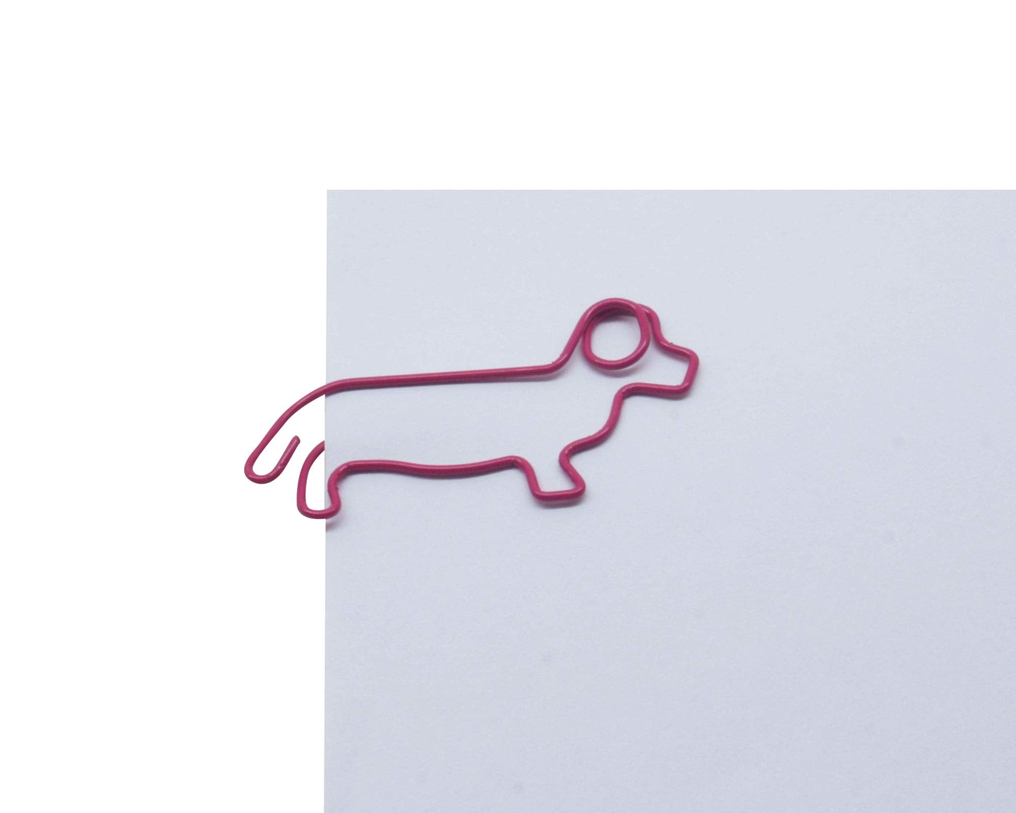 Butler in the Home Dog Dachshund Shaped Paper Clips Great for Paper Clip Collectors or Dog and Pet Lovers (Pink - 100 Count)