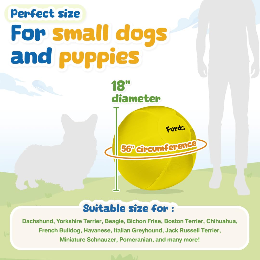 Furdo 18'' Herding Ball For Dogs, For Australian Shepherd, For Cattle, For Border Collie, For Blue Heelers & Other Small To Medi
