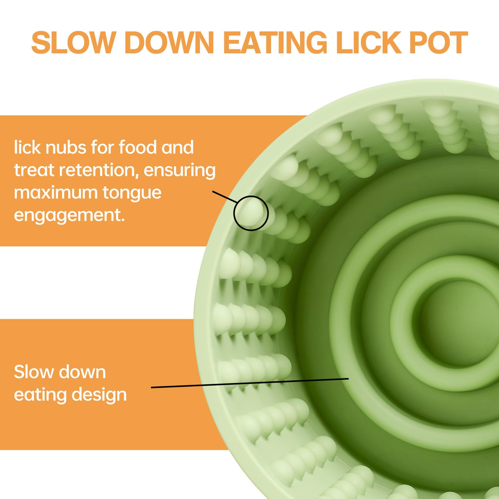 Dog Slow Feeder Lick Bowl, Anxiety Relief Dog Licking Mat Treat Dispenser, Non-Slip Anti-Choking Slow Eating Lick Bowl For Small