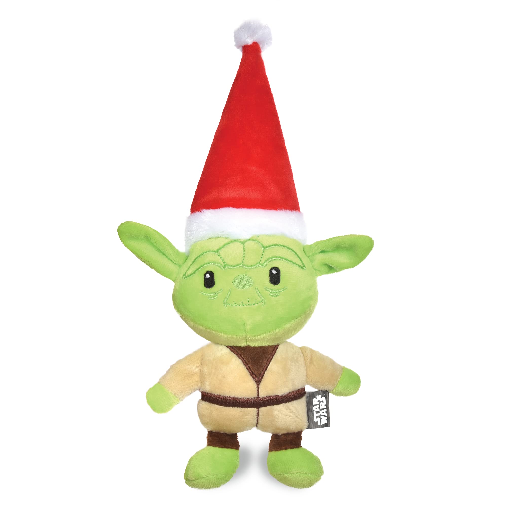 STAR WARS Dog Toy Yoda Dog Toy for Holidays | Santa Yoda Squeaky Dog Toy Chew Toy | Holiday Dog Toy Plush Toys for Dogs | 6 Inch
