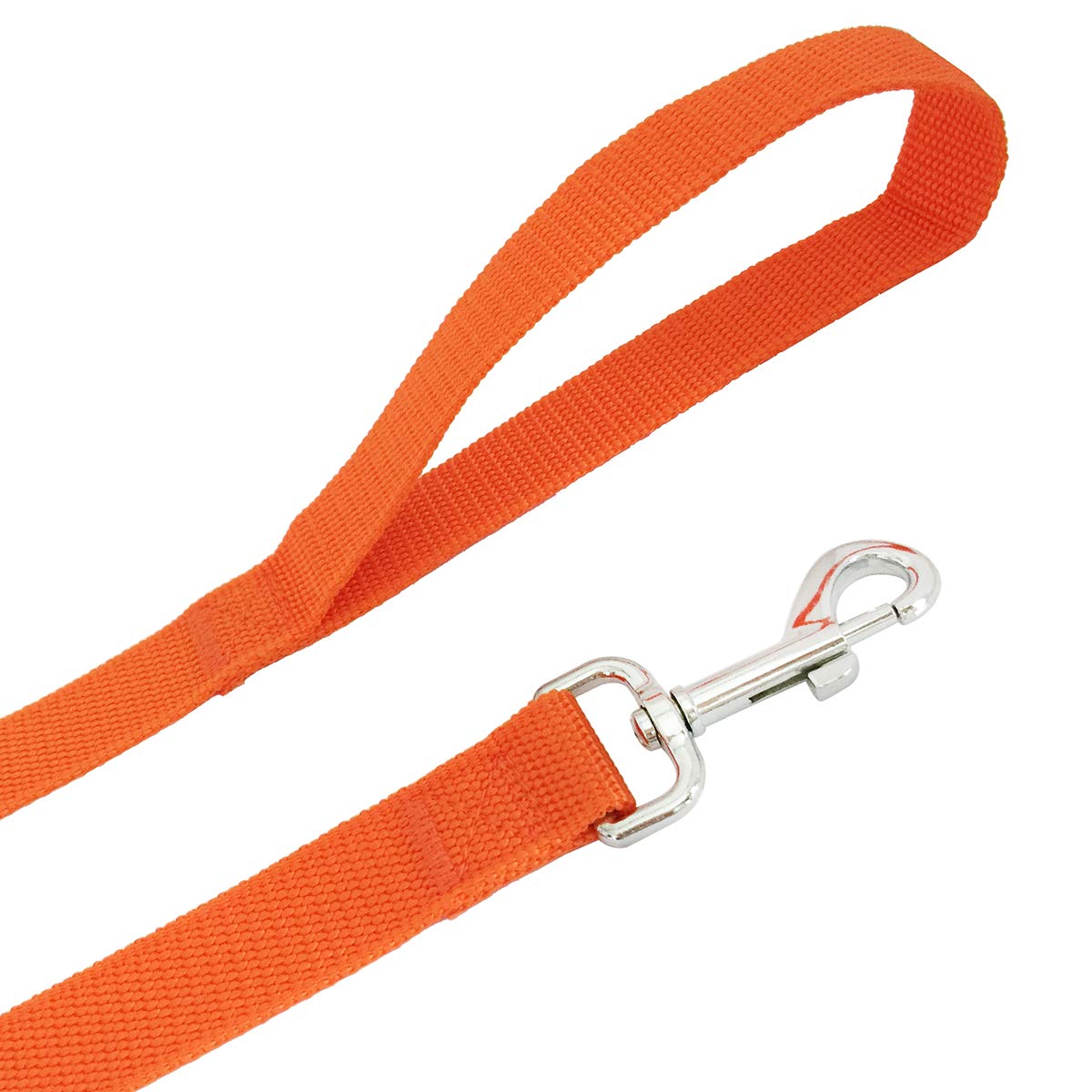 Salo Nylon Training Dog Leash For Small Medium Large Dogs, 1 Inch Wide, 20Ft 30Ft 40Ft 50Ft Long Leash Dog/Puppy Lead For Obedience Recall Training, Camping, Or Backyard (30 Foot, Orange)