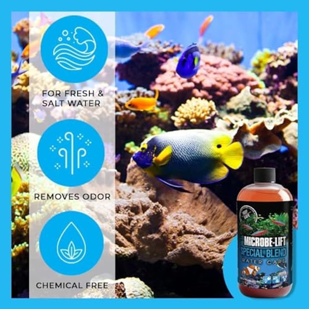 MICROBE-LIFT Special Blend Aquarium Treatment, Fish Tank Water Conditioner for Freshwater and Saltwater Tanks, Helps with Aquari