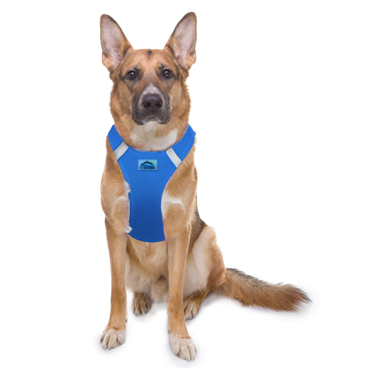 Doggie Design American River Solid Ultra Choke-Free Dog Harness - Cobalt Blue (Xxx-Large)