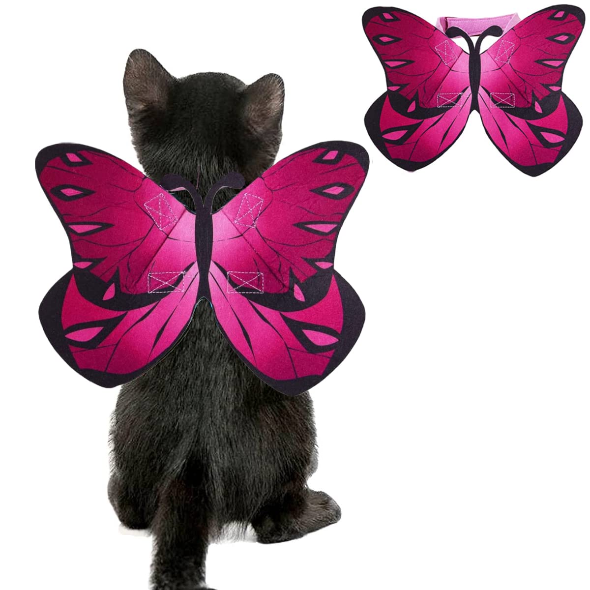 Cat Butterfly Costume Halloween Wings For Small Dogs And Cats, Puppy Cat Apparel Clothes For Halloween Party Decoration
