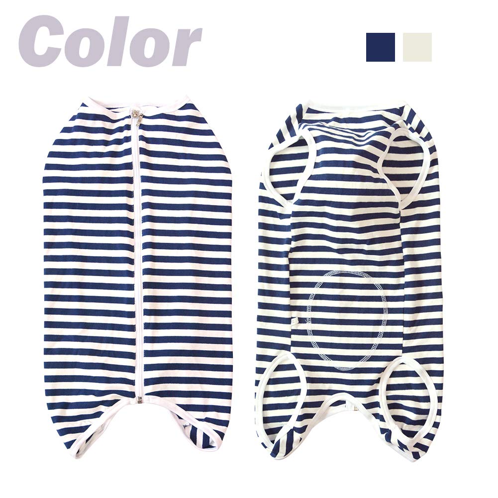 Dog’S Recovery Suit Post Surgery Shirt For Female Male Dog, E-Collar Alternative Wound Protective Clothes (Navy White-2Xl)