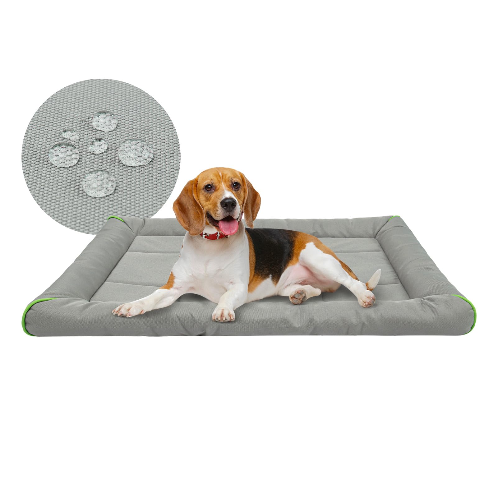 Miguel 900D Oxford Outdoor Waterproof Dog Crate Bed, Water-Resistant Durable Easy Wipe Clean All Weather Pet Mat, Travel Indoor 
