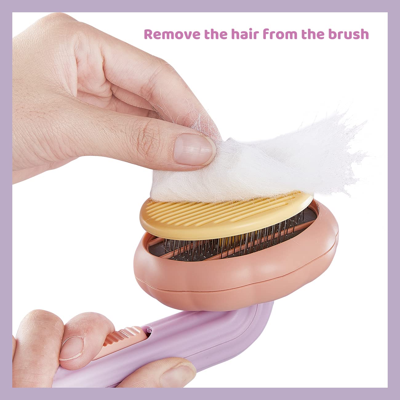 Aimondow Self-Cleaning Pet Brush Grooming Comb For Cats Dogs Hair Shedding Tools For Tangled Hair Removing Cleaning Massage