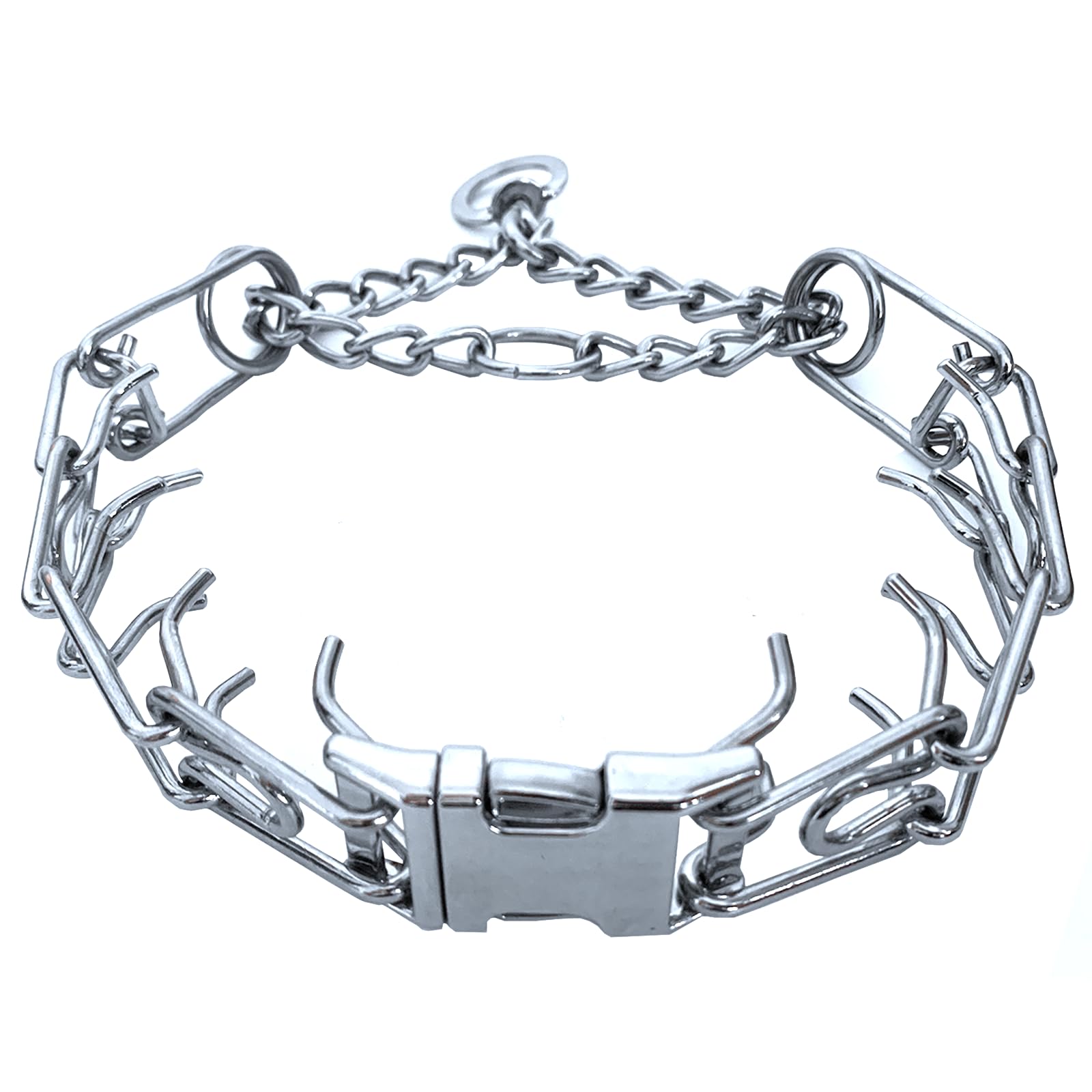 Dog Collar, Adjustable Dog Collar With Comfort Cap For Collars Of Small, Medium And Large Dogs(Xl(21-24'' Neck, 4.0Mm), Silver)